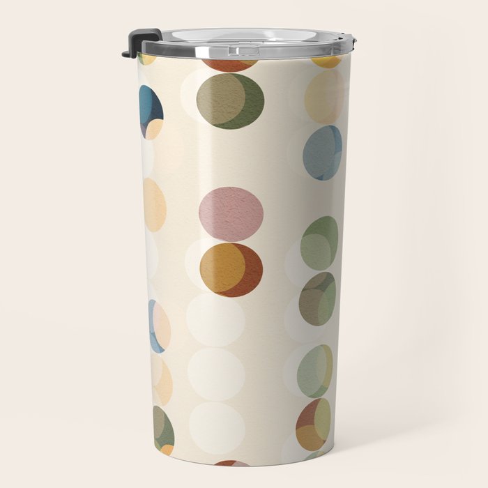 Abstract Bauhaus Dot Pattern Sophisticated Autumn Travel Mug Gallery Image 3