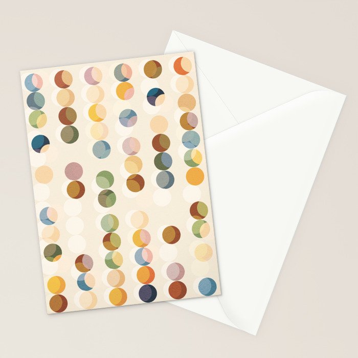 Abstract Bauhaus Dot Pattern Sophisticated Autumn Stationery Card Gallery Image 2