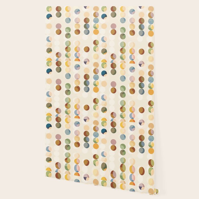 Abstract Bauhaus Dot Pattern Sophisticated Autumn Wallpaper Gallery Image 2