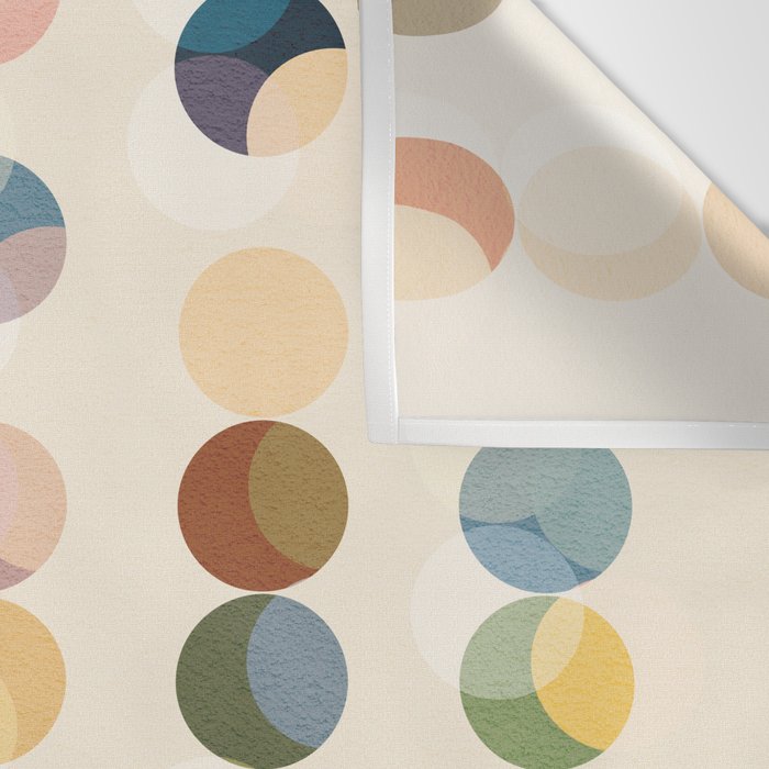 Abstract Bauhaus Dot Pattern Sophisticated Autumn Wall Tapestry Gallery Image 3