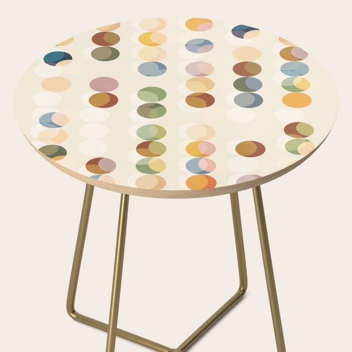 Abstract Bauhaus Dot Pattern Sophisticated Autumn Side Table Gallery Image 2