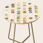 Abstract Bauhaus Dot Pattern Sophisticated Autumn Side Table Gallery Image 2