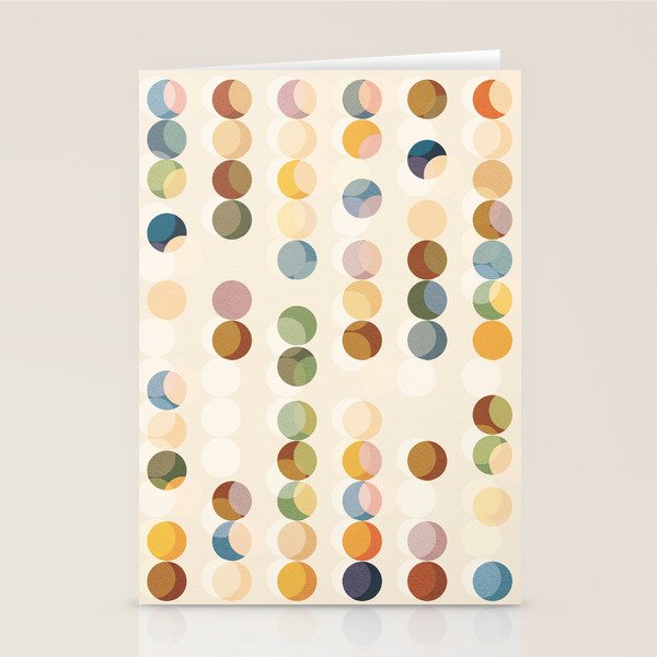 Abstract Bauhaus Dot Pattern Sophisticated Autumn Stationery Card Gallery Image 2