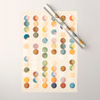 Abstract Bauhaus Dot Pattern Sophisticated Autumn Wrapping Paper Gallery Image 1