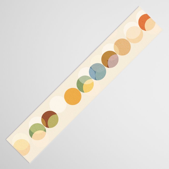 Abstract Bauhaus Dot Pattern Sophisticated Autumn Table Runner Gallery Image 3