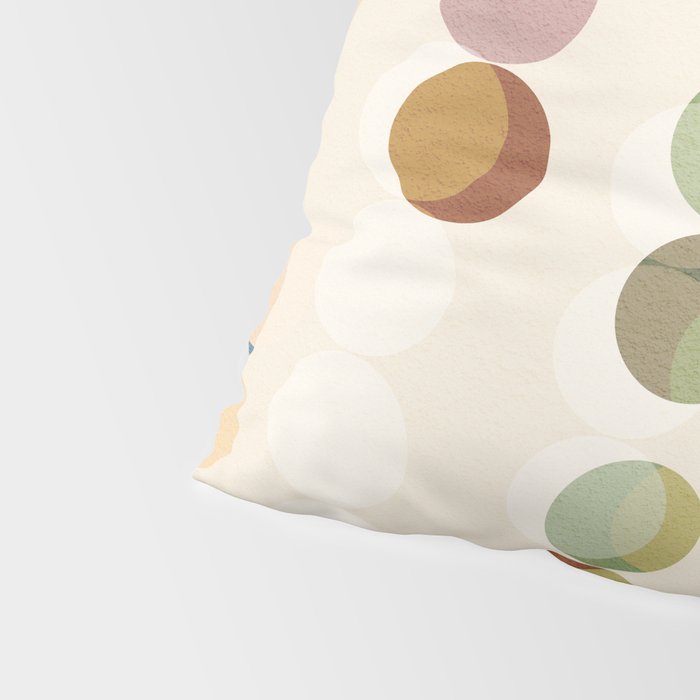 Abstract Bauhaus Dot Pattern Sophisticated Autumn Pillow Sham Gallery Image 4