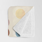 Abstract Bauhaus Dot Pattern Sophisticated Autumn Throw Blanket Gallery Image 3