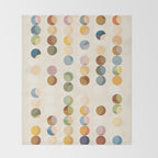 Abstract Bauhaus Dot Pattern Sophisticated Autumn Throw Blanket Gallery Image 2