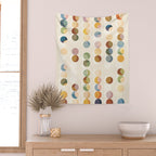 Abstract Bauhaus Dot Pattern Sophisticated Autumn Wall Tapestry Gallery Image 2