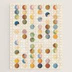 Abstract Bauhaus Dot Pattern Sophisticated Autumn Jigsaw Puzzle Gallery Image 1