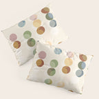 Abstract Bauhaus Dot Pattern Sophisticated Autumn Pillow Sham Gallery Image 3