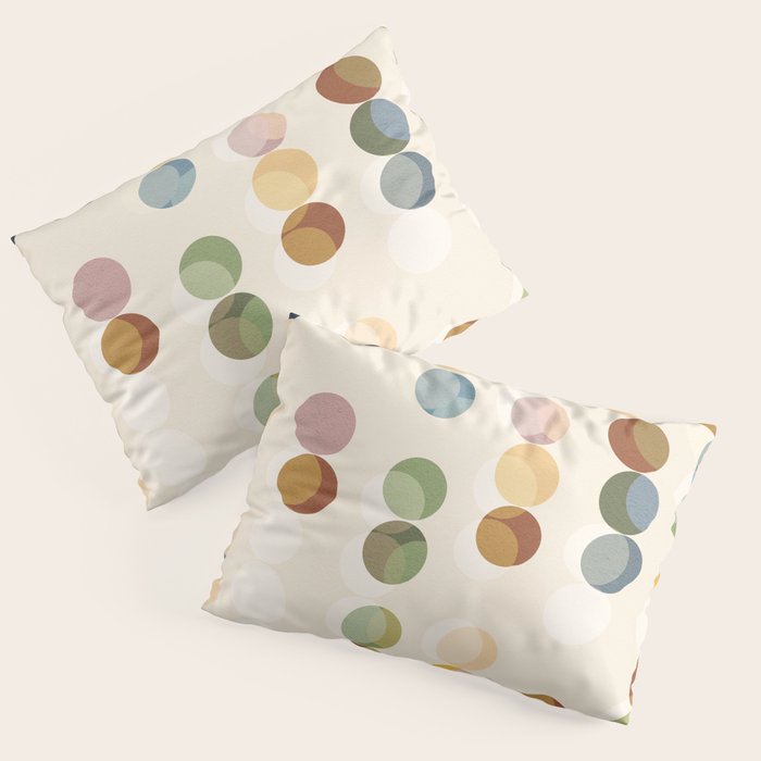 Abstract Bauhaus Dot Pattern Sophisticated Autumn Pillow Sham Gallery Image 3