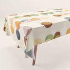 Abstract Bauhaus Dot Pattern Sophisticated Autumn Tablecloth Gallery Image 1