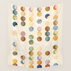 Abstract Bauhaus Dot Pattern Sophisticated Autumn Wall Tapestry Gallery Image 4