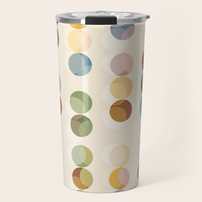 Abstract Bauhaus Dot Pattern Sophisticated Autumn Travel Mug Gallery Image 1