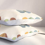 Abstract Bauhaus Dot Pattern Sophisticated Autumn Pillow Sham Gallery Image 3