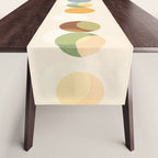 Abstract Bauhaus Dot Pattern Sophisticated Autumn Table Runner Gallery Image 1