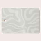 Modern Liquid Swirl Abstract in Bone Cutting Board Gallery Image 1