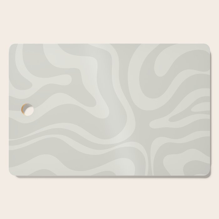 Modern Liquid Swirl Abstract in Bone Cutting Board Gallery Image 1