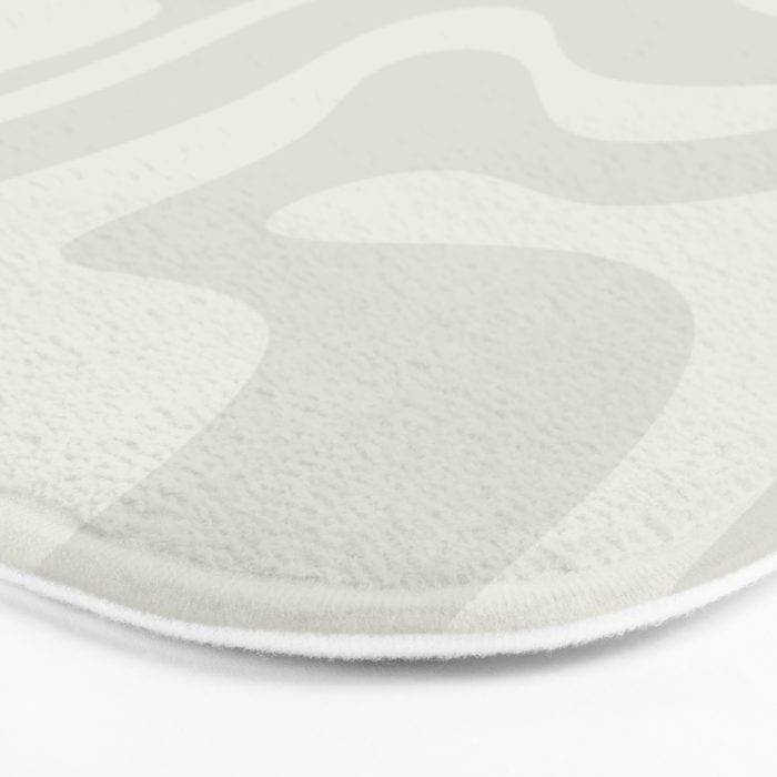 Modern Liquid Swirl Abstract in Bone Bath Mat Gallery Image 3