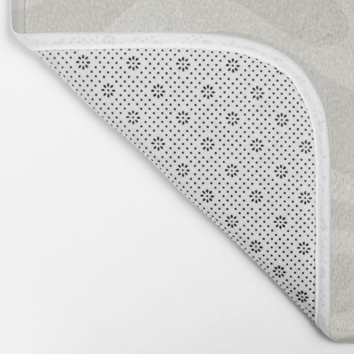Modern Liquid Swirl Abstract in Bone Bath Mat Gallery Image 2