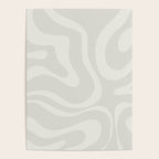 Modern Liquid Swirl Abstract in Bone Poster Gallery Image 4