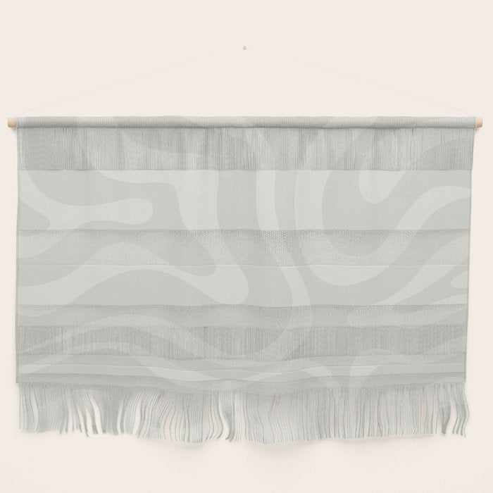 Modern Liquid Swirl Abstract in Bone Wall Hanging Gallery Image 1
