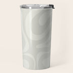 Modern Liquid Swirl Abstract in Bone Travel Mug Gallery Image 2