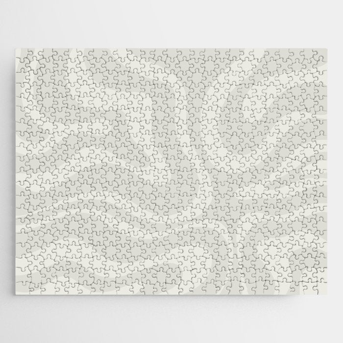 Modern Liquid Swirl Abstract in Bone Jigsaw Puzzle Gallery Image 1