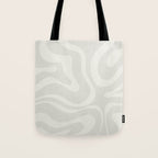 Modern Liquid Swirl Abstract in Bone Tote Bag Gallery Image 1