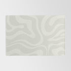 Modern Liquid Swirl Abstract in Bone Rug Gallery Image 2