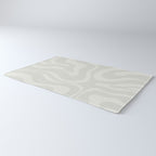 Modern Liquid Swirl Abstract in Bone Rug Gallery Image 3