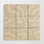 Modern Liquid Swirl Abstract in Bone Wood Wall Art Gallery Image 1