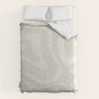 Modern Liquid Swirl Abstract in Bone Comforter Gallery Image 6