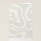 Modern Liquid Swirl Abstract in Bone Stationery Card Gallery Image 2