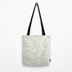 Modern Liquid Swirl Abstract in Bone Tote Bag Gallery Image 2