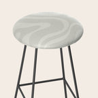 Modern Liquid Swirl Abstract in Bone Stool Gallery Image 2