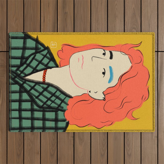 WOOL COAT GIRL Outdoor Rug Gallery Image 1
