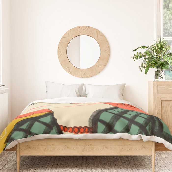 WOOL COAT GIRL Duvet Cover Gallery Image 3