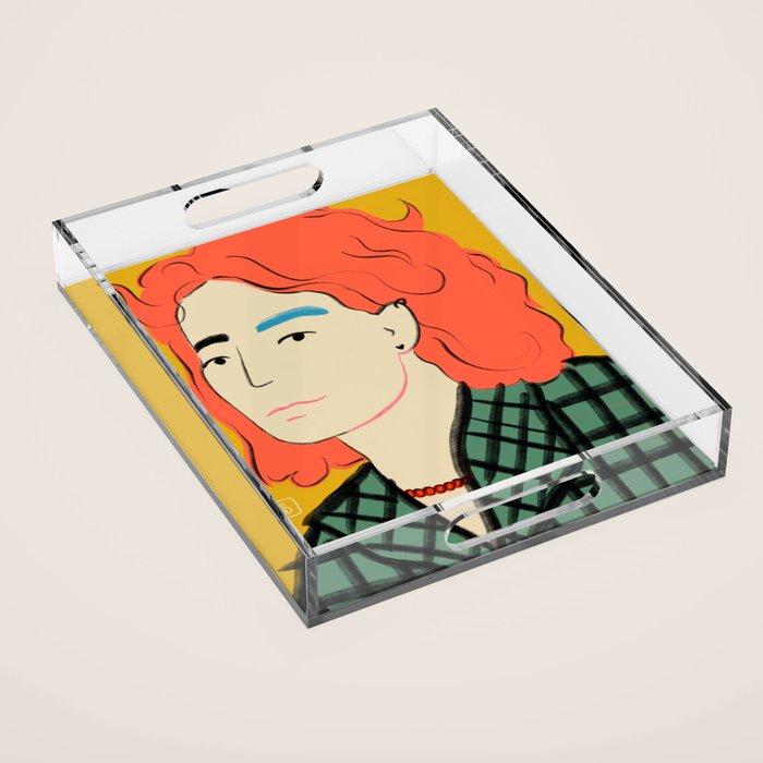 WOOL COAT GIRL Acrylic Tray Gallery Image 1