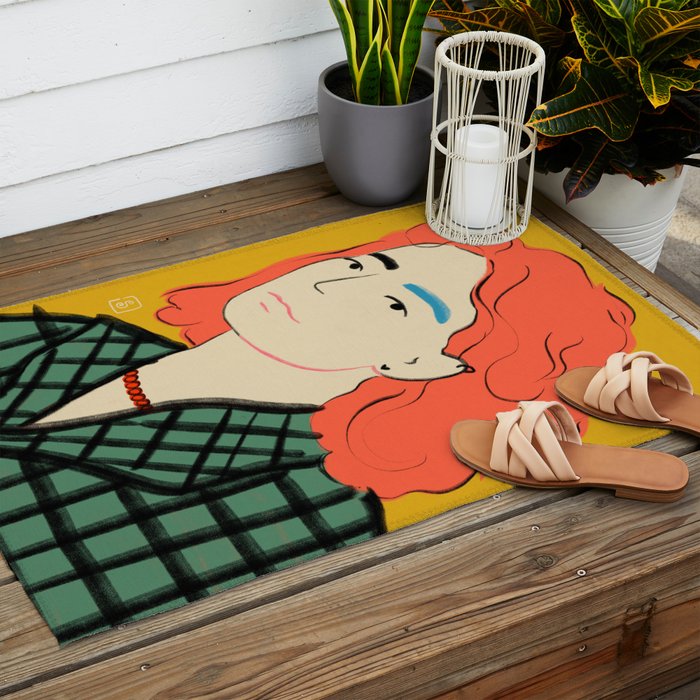 WOOL COAT GIRL Outdoor Rug Gallery Image 2