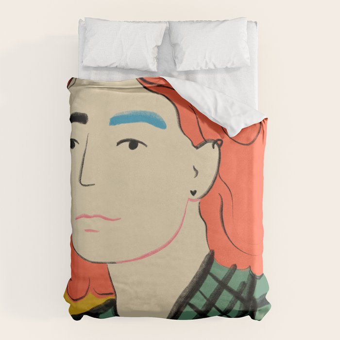 WOOL COAT GIRL Duvet Cover Gallery Image 1