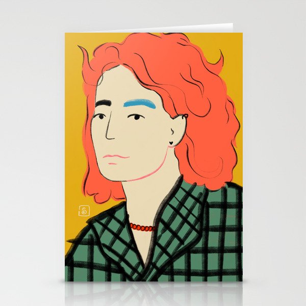 WOOL COAT GIRL Stationery Card Gallery Image 1