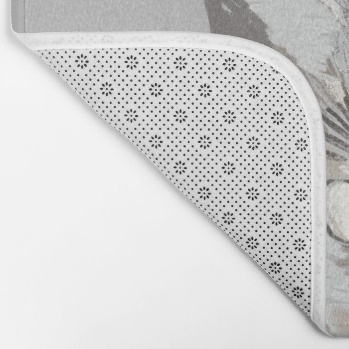 Gray Cat Sketch Bath Mat Gallery Image 2