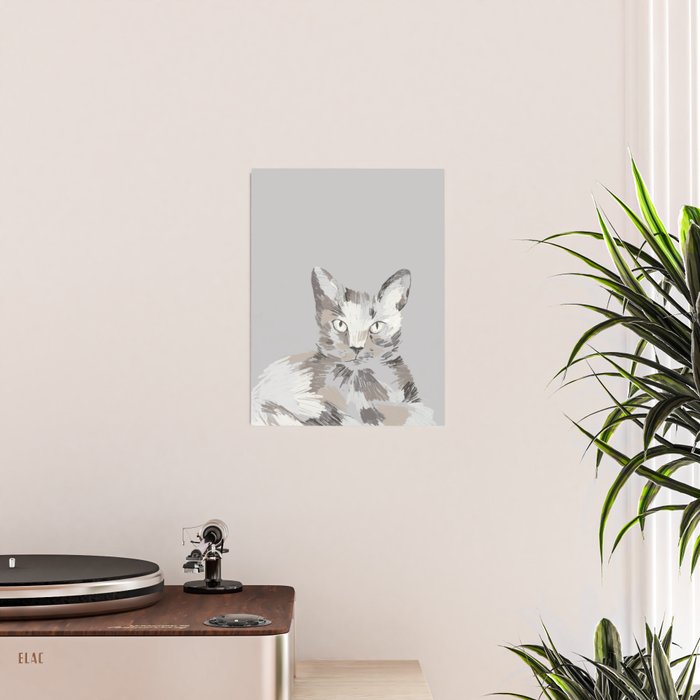Gray Cat Sketch Poster Gallery Image 2