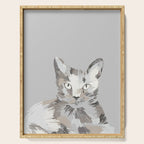 Gray Cat Sketch Serving Tray Gallery Image 1