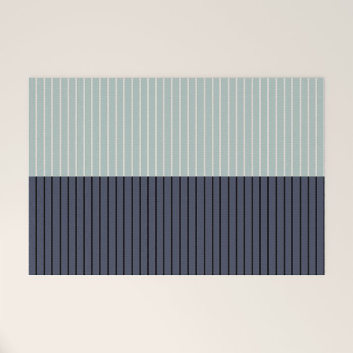 Color Block Lines XI Welcome Mat Gallery Image 1