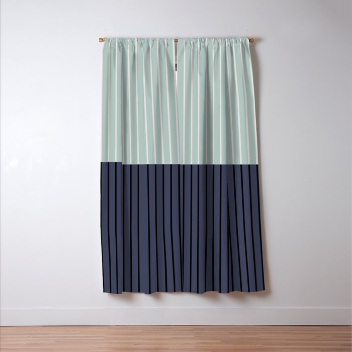 Color Block Lines XI Window Curtain Gallery Image 3