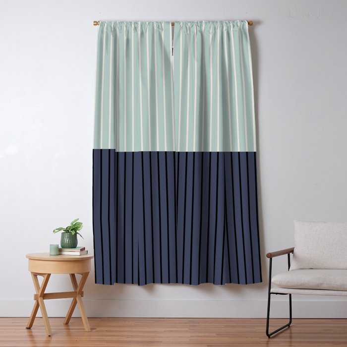 Color Block Lines XI Window Curtain Gallery Image 5