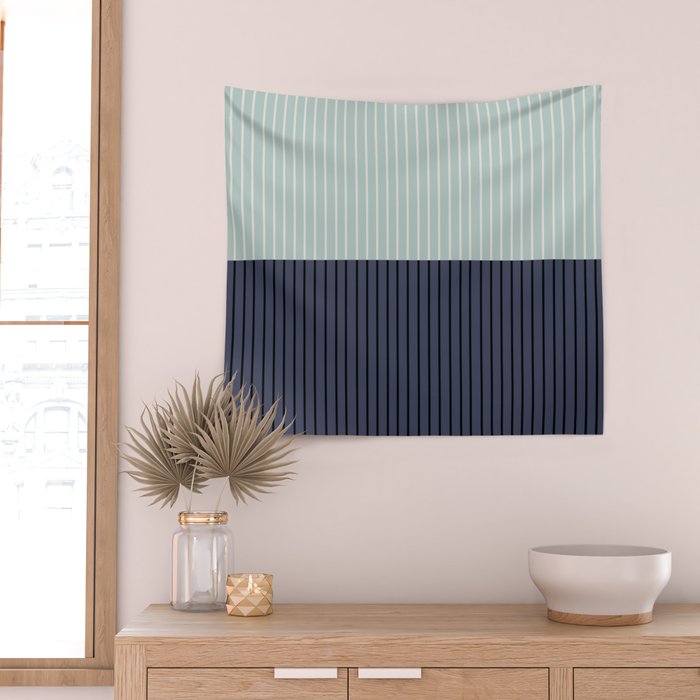 Color Block Lines XI Wall Tapestry Gallery Image 2